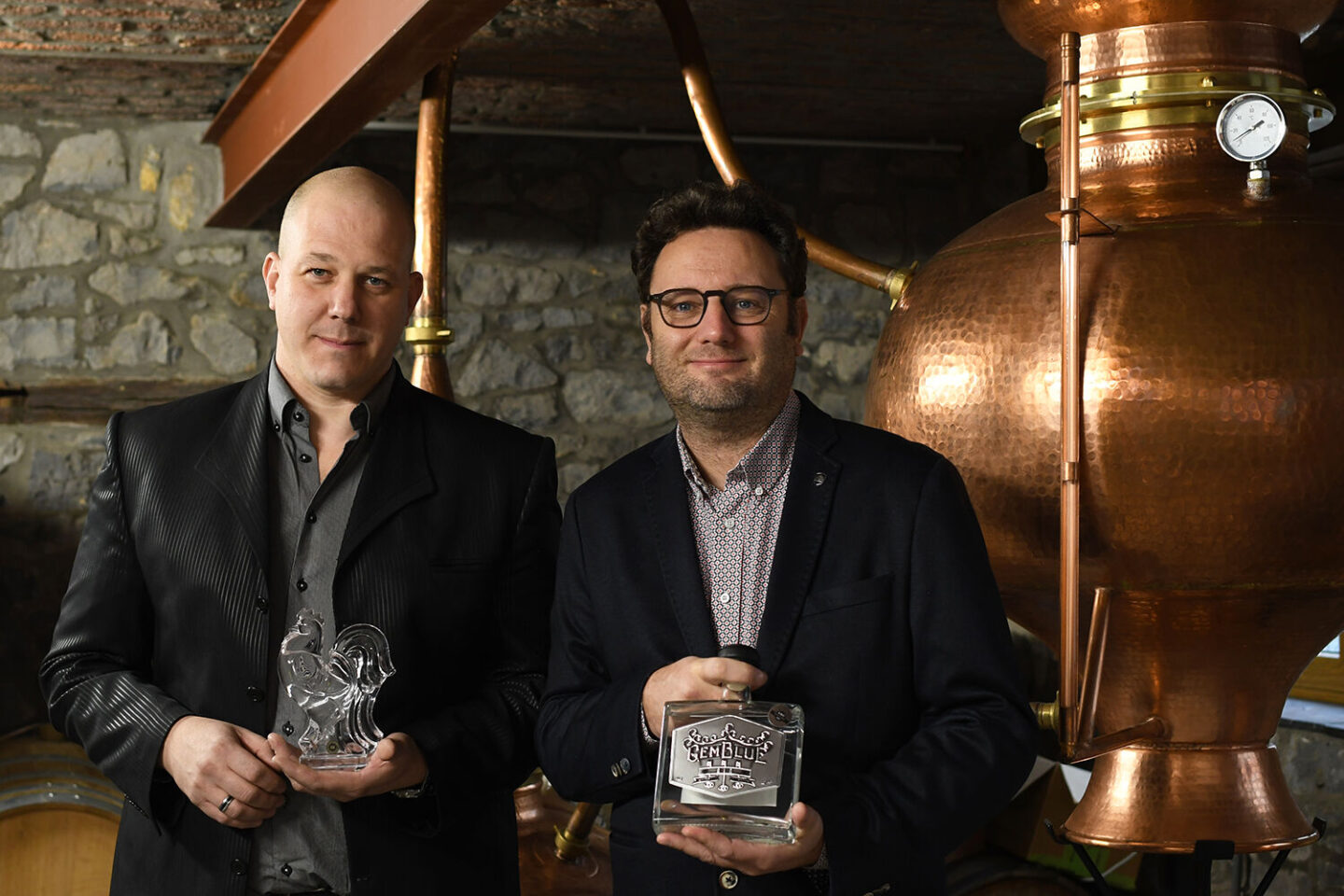 producteur Gemblue Gin Wave Distil Benoit Bertholet Thierry Van Renterghem cuve de distillation distillerie gastronomie Coq de Cristal 2022